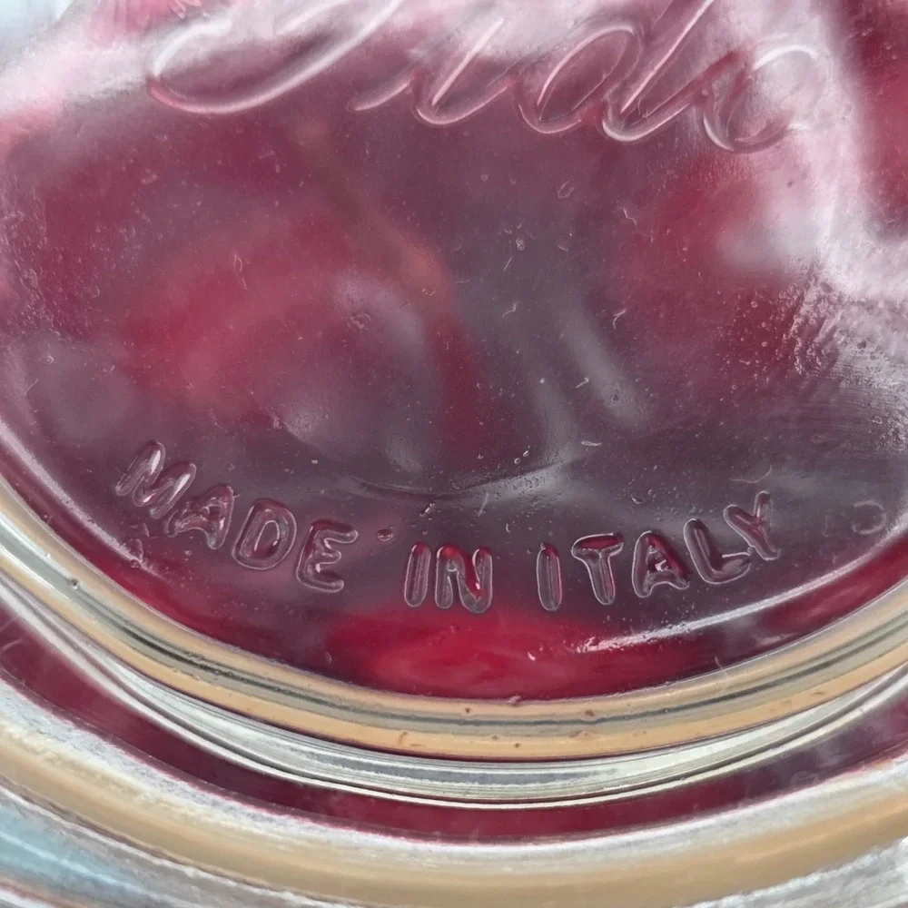 Bormioli Rocco Fido Glass Jar with Cherries‎ Candle Made in Italy  UNIQUE